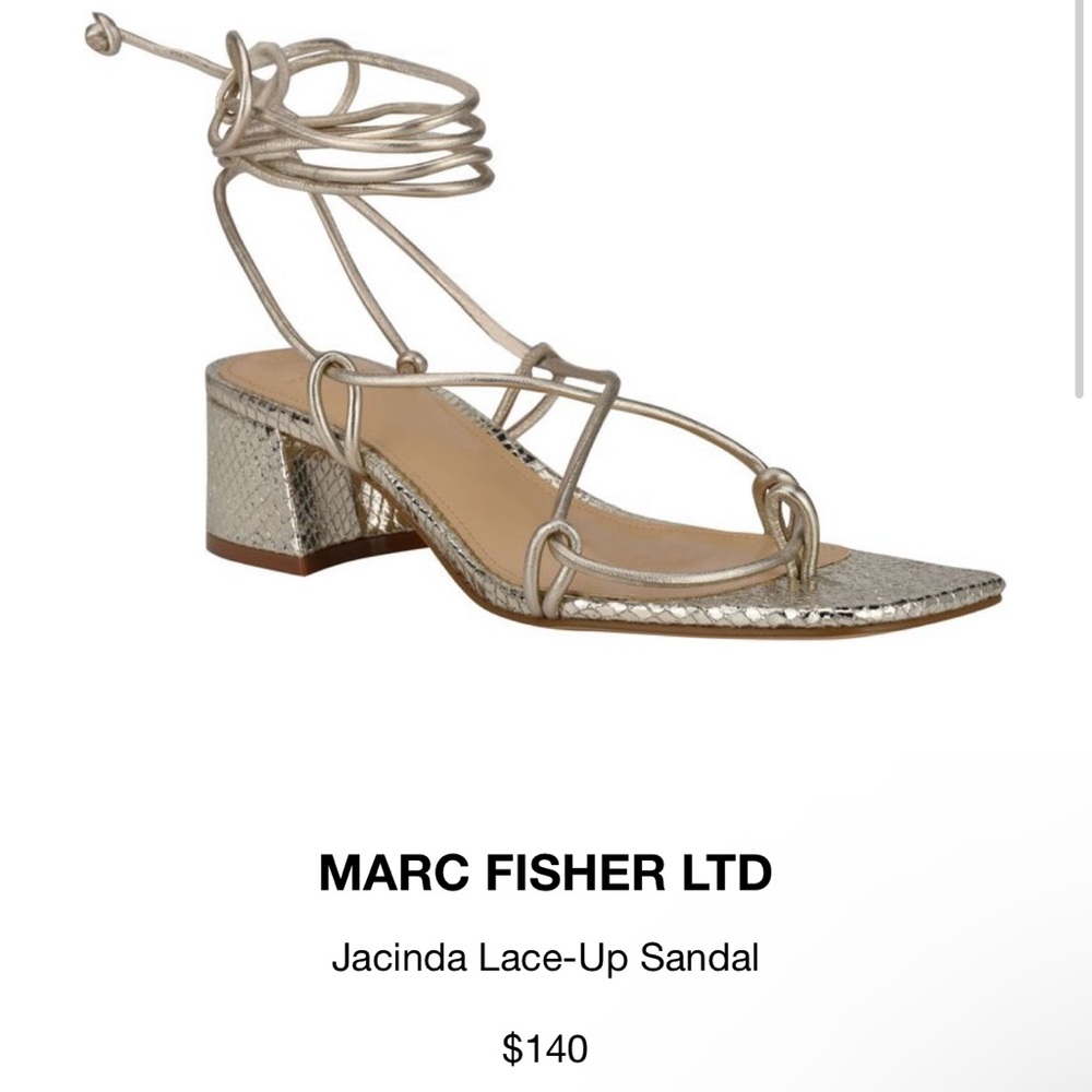 NWOT Marc Fisher Jacinda Lace Up Sandal